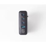 Smart Gate Wall Charger 100W 4 Port 3USB-C USB-A PD - Black