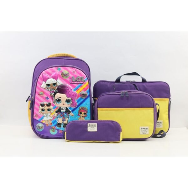 Smart Gate School Carrying  LOL Backpack Kids Bundle Purple