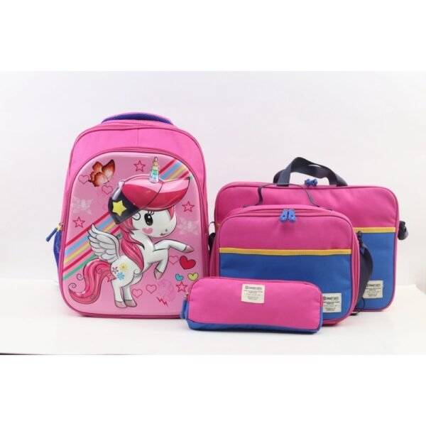 Smart Gate School Carrying Unicorn Cap Backpack Kids Bundle Pink