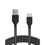 Smart Gate Cable braided USB-A to USB-C Fast 1m Black