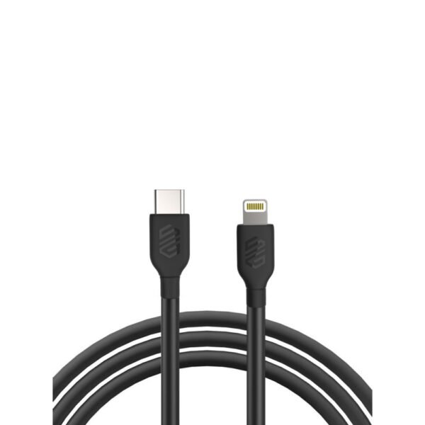 Smart Gate Cable braided USB-C to Lightning Fast, Shielded 1m Black
