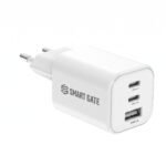 Smart Gate SGCH-65CCAGaNSEB Spark Wall Charger 65W 3 Port 2USB-C USB-A PD White