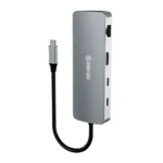 Smart Gate SGH-NEX8 HUB USB-A 3.2 Gen1 USB-A 2.0 USB-C PD 100W USB-C 3.2 Gen1 HDMI 4K RG45 1000Mbps SD/TF 8in1 Space Gray